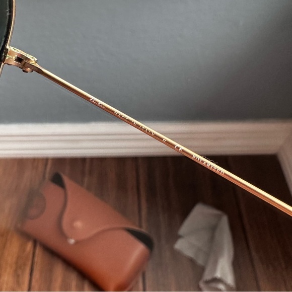 Ray Ban Blue Mirrored Gold Sunglasses Large aviator pilot sunglasses polarized - Picture 6 of 16